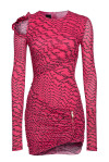 Mini dress stampa logo fluido - 1