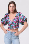 Floral print crop top - 3