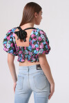 Floral print crop top - 4