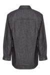 Camicia denim con logo strass - 2