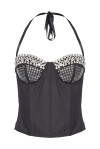 Top bustier con strass - 1