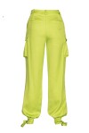Pantaloni cargo in raso martellato - 2