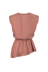 Blusa incrociata con cintura - 2