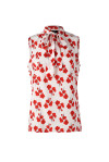 Camicia smanicata con sciarpa fiocco - 1