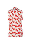 Camicia smanicata con sciarpa fiocco - 2