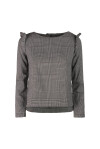 Blusa check con rouches - 1