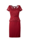 Sheath dress with lace - 1