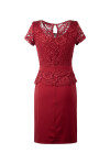Sheath dress with lace - 2