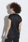 Blusa a maniche corte in raso di seta - 2