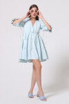 Flounced dress with balloon sleeves - 3