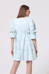 Flounced dress with balloon sleeves - 4