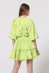 Flounced dress in 100% cotton - 4