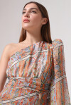 Patterned one-shoulder dress - 4