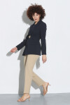 Blazer lungo con cintura logata - 4