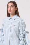 Classic patterned striped shirt with ribbons - 2