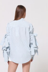 Classic patterned striped shirt with ribbons - 4