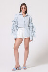 Classic patterned striped shirt with ribbons - 3