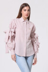 Camicia a righe con nastri - 4