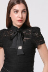 Embroidered lace-effect T-shirt - 3