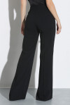 High-waisted trousers with buttons - 2