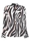 Abstract animal print effect blouse - 1