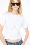 T-shirt effetto bustier - 3