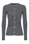 Fitted ribbed wool cardigan - 1