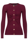 Fitted ribbed wool cardigan - 1