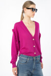 Cardigan with ruffles in 100% wool - 3