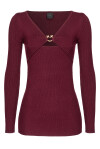 Ribbed stretch wool sweater with cut out - 1