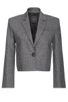 Blazer corto in flanella Principe di Galles - 1