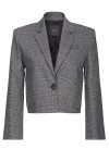 Short blazer in Prince of Wales flannel - 1