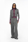 Prince of Wales flannel palazzo trousers - 3