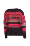 Patterned boat neck pullover - 2