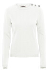 Cashmere sweater with jewel buttons on the shoulder - 1