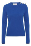 Cashmere sweater with jewel buttons on the shoulder - 1
