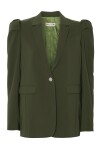 Blazer con spalle a sbuffo e bottone gioiello - 1
