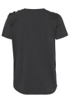 T-shirt con applicazione gioiello sulla spalla - 2