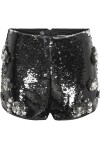 Shorts in paillettes con decorazioni - 1