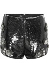 Sequined shorts with decorations - 1