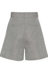 Herringbone shorts with jewel button - 2