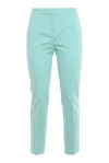 Cigarette-fit trousers with scuba effect - 1