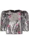 Top in paillettes con applicazioni - 1