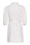 White denim dress with jewel buttons - 2