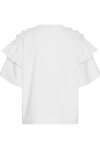 T-shirt con maniche a balze e bottoni gioiello - 2