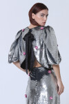 Top in paillettes con applicazioni - 3
