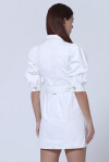 White denim dress with jewel buttons - 4