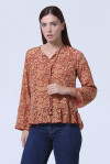 Blouse with adjustable tie in Indian silk - 3