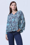 Blouse with adjustable tie in Indian silk - 4