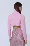 Cropped sweater with heart-shaped cut out - 4